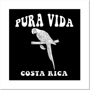 Pura Vida Costa Rica - Parrot Cute Funny Posters and Art